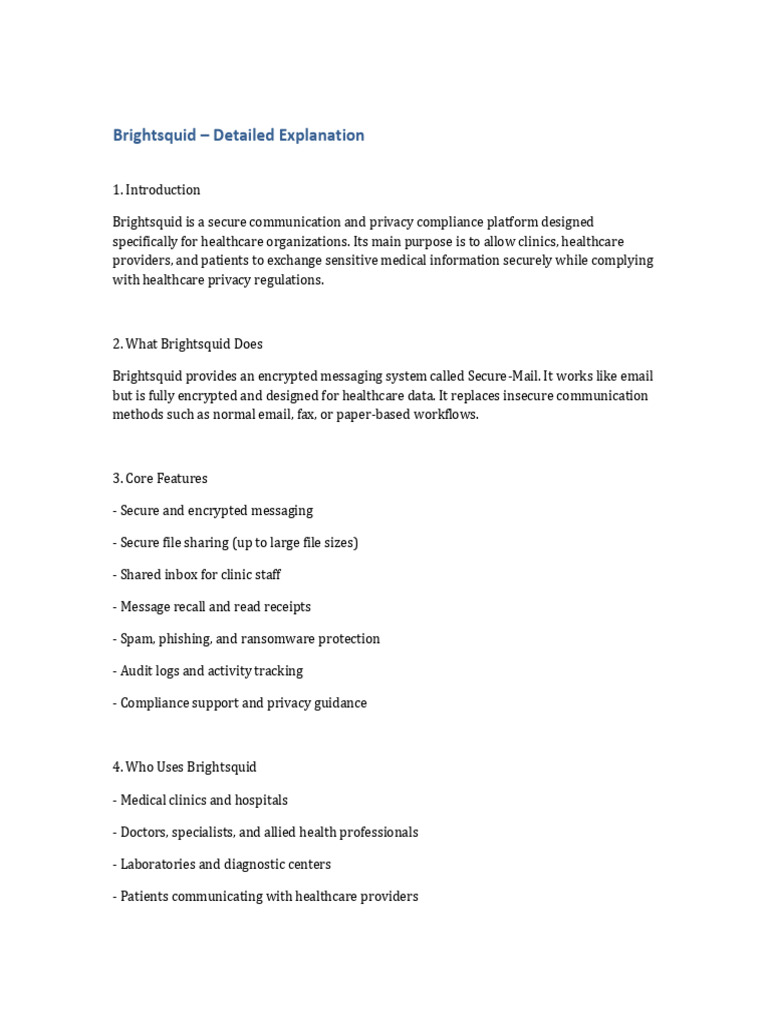 Brightsquid Detailed Explanation | PDF
