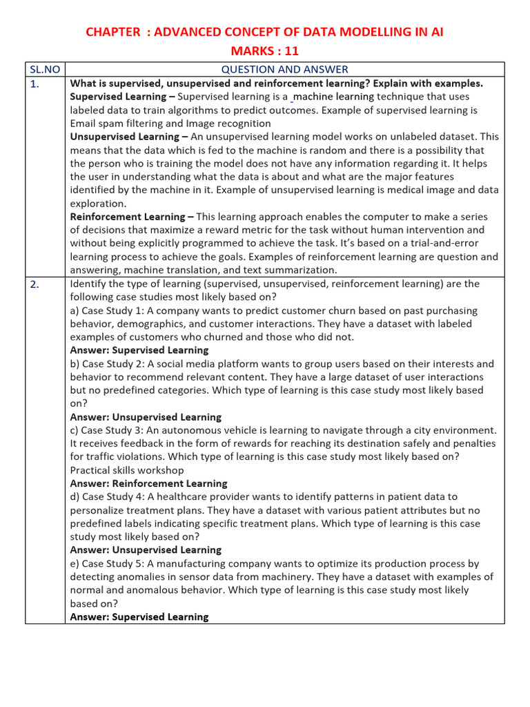 01-Advanced Concept of Data Modelling in Ai | PDF | Machine Learning ...