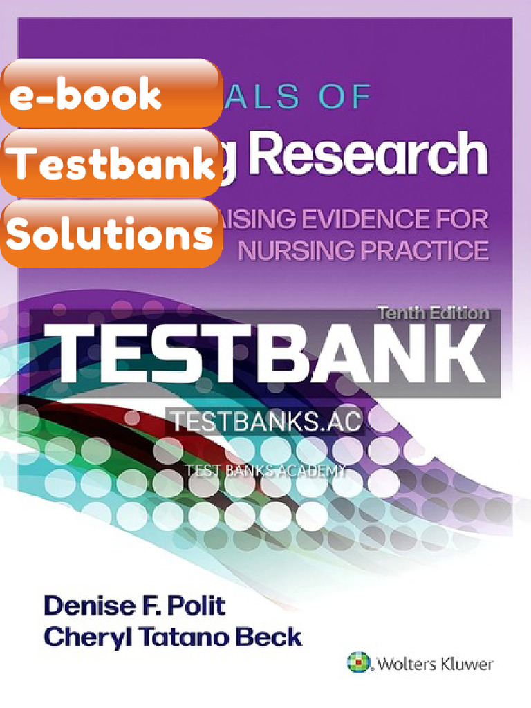 Testbank For Essentials of Nursing Research 10th Edition by Polit | PDF ...
