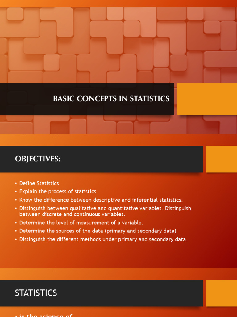 01_basic Concepts of Statistics | PDF | Statistics | Sampling (Statistics)