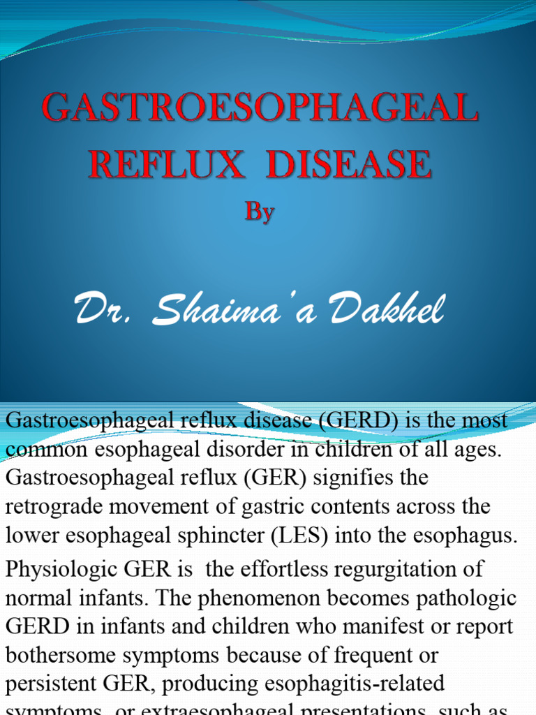 Gastroesophageal Reflux Disease | PDF | Gastroesophageal Reflux Disease ...