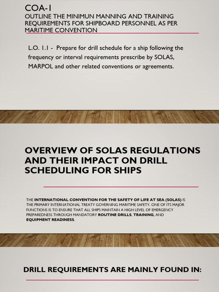 Overview of SOLAS Regulations and Their Impact On | PDF