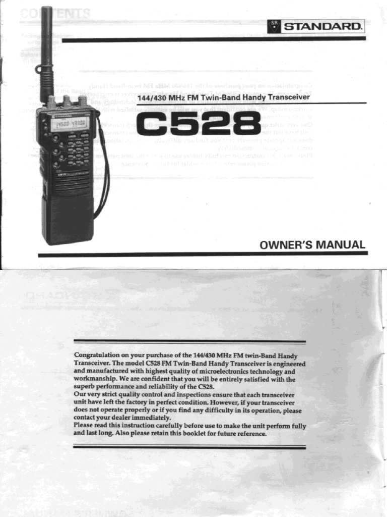Standard C528 (Manual) | PDF