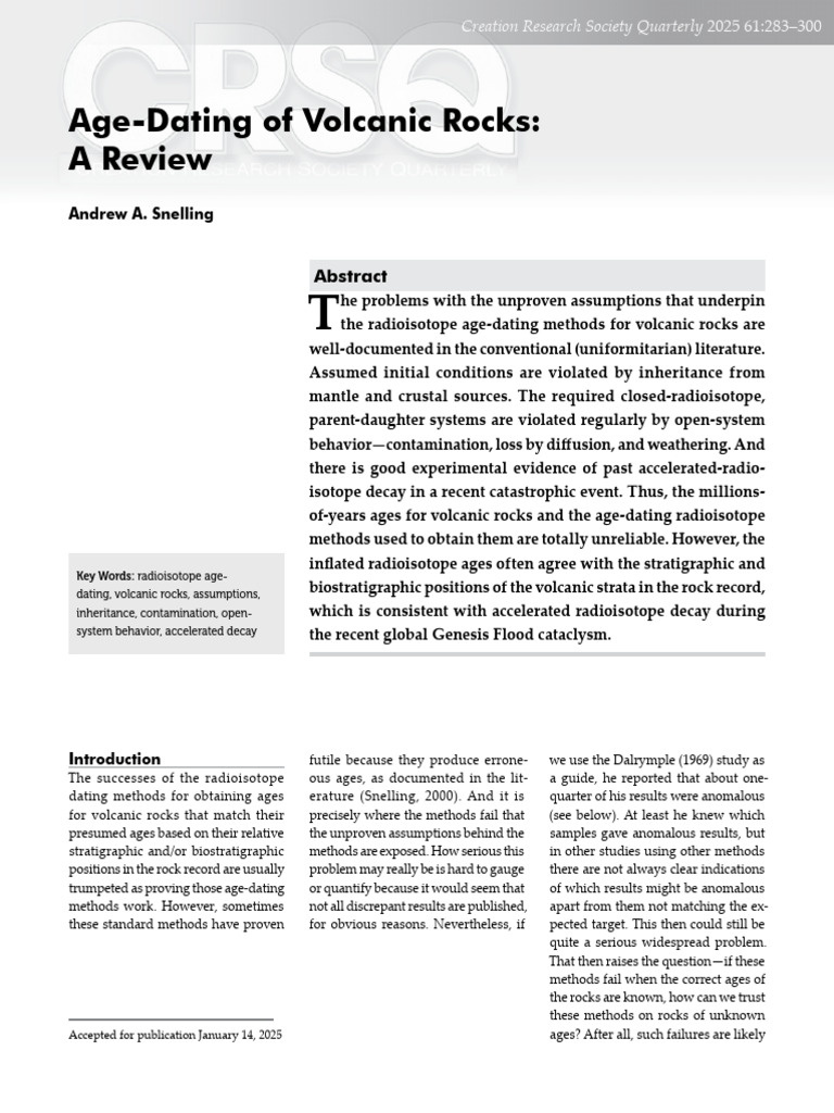 Age-Dating of Volcanic Rocks - A Review | PDF | Basalt | Lava