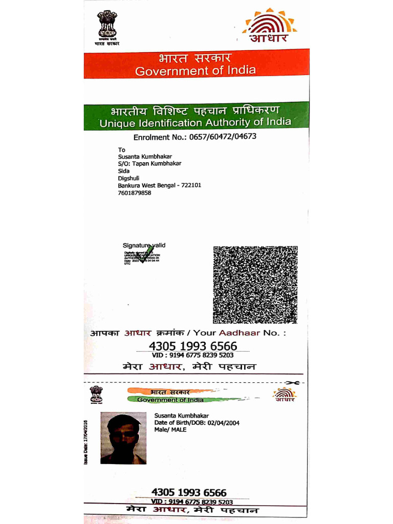 Aadhar Susanta | PDF