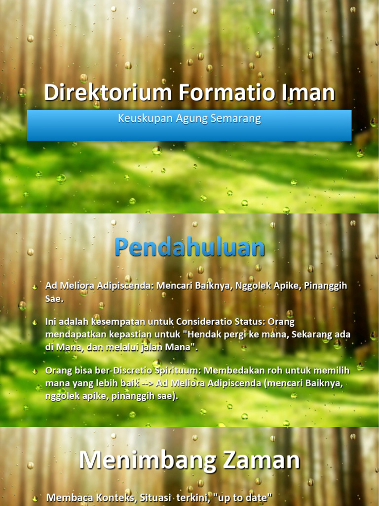 Direktorium Formatio Iman | PDF