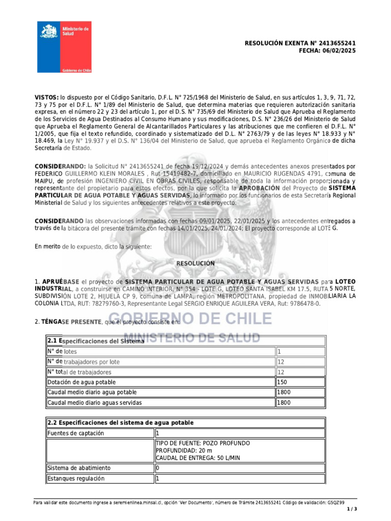 2025-02-06 Aprobación SEREMI Salud | PDF