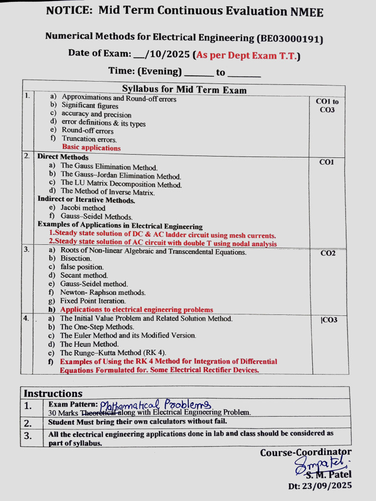 7.1) NMEE-Mid Syllabus | PDF