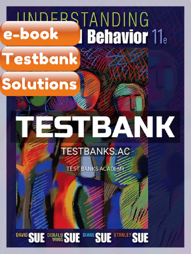 Testbank For Understanding Abnormal Behavior 11th Edition by Sue | PDF ...