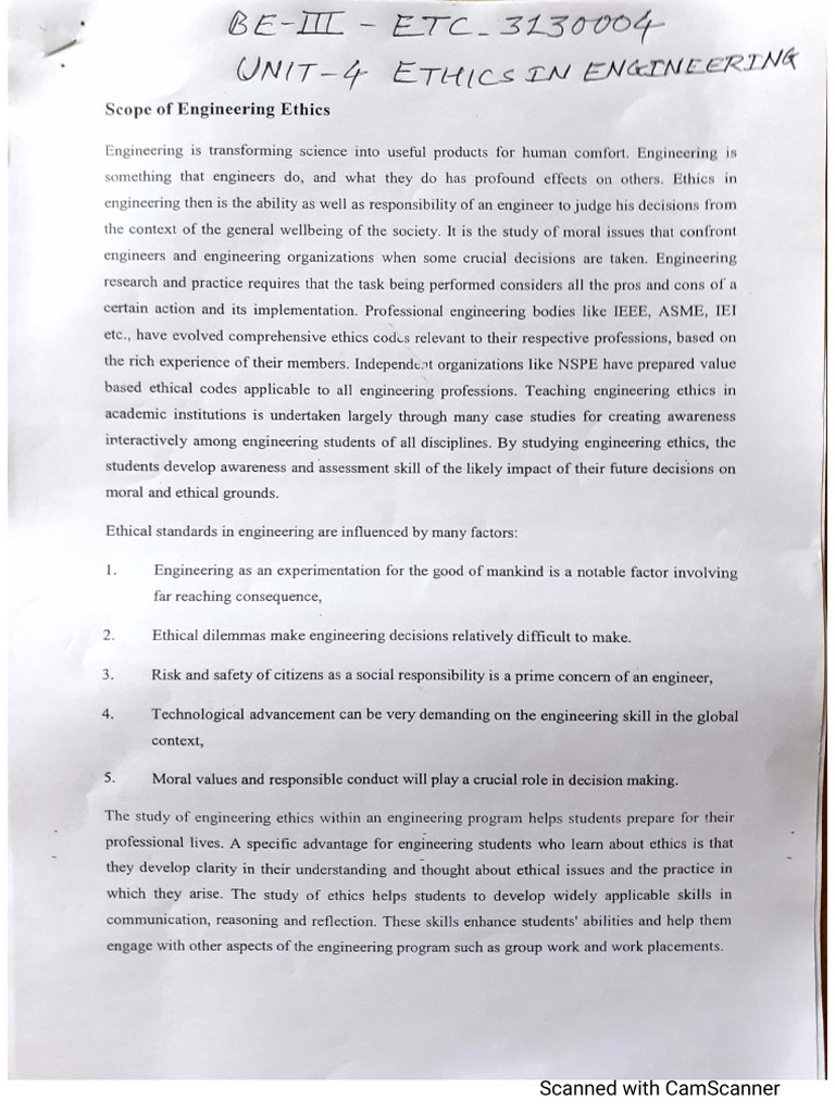 Ethics in Engineering | PDF