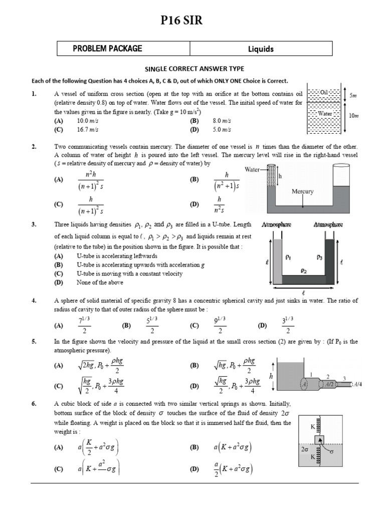 Ls - 5 Liquids | PDF | Buoyancy | Pressure