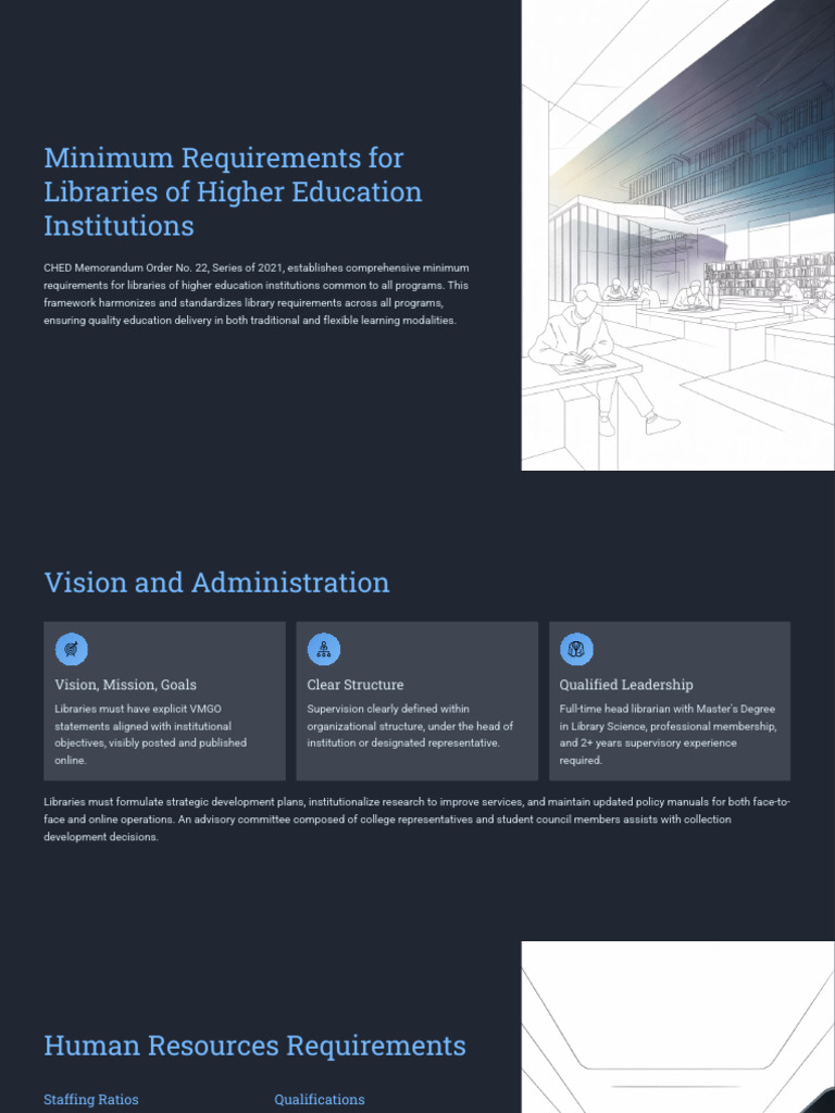 Minimum Requirements For Libraries of Higher Education Institutions ...