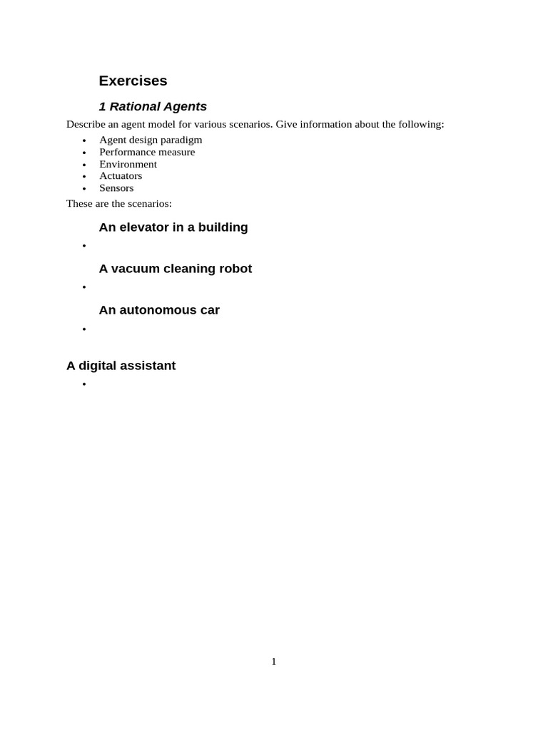 Exercises 1 - 1 | PDF