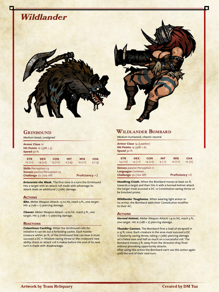 Black Reliquary Wildlanders | PDF
