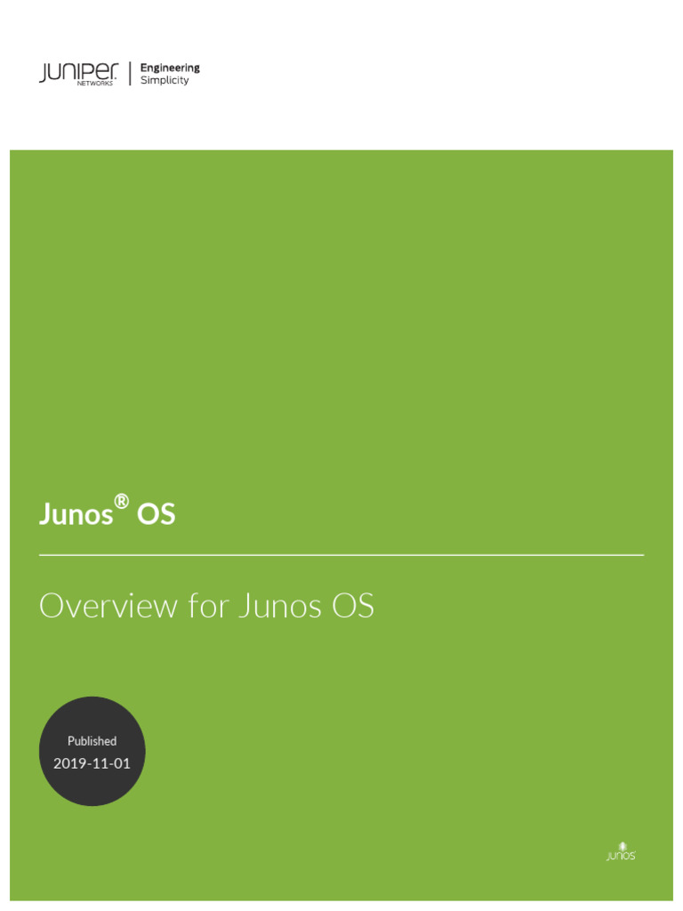Junos Overview | PDF | Router (Computing) | Virtual Private Network