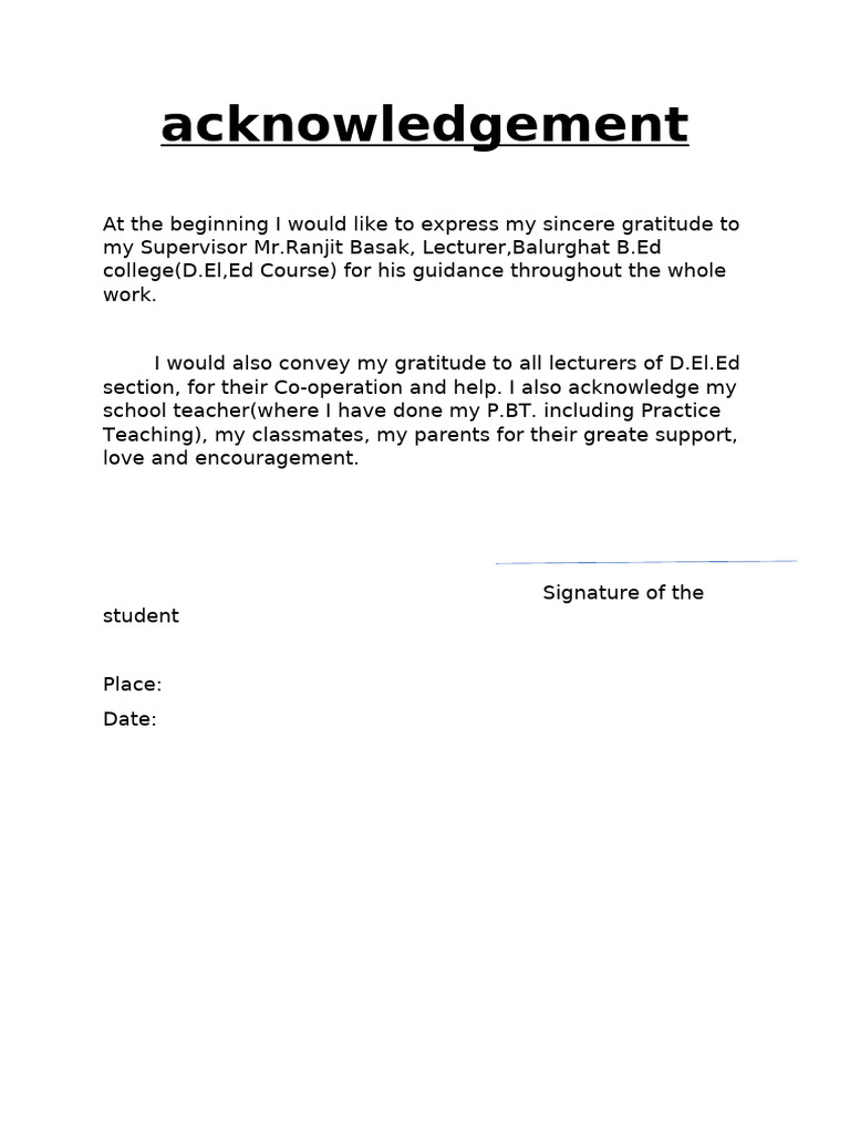 Acknowledgement[2 | PDF