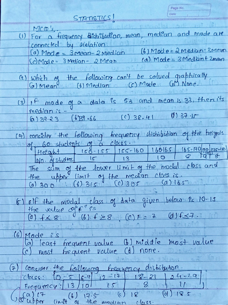 Stats Worksheet | PDF