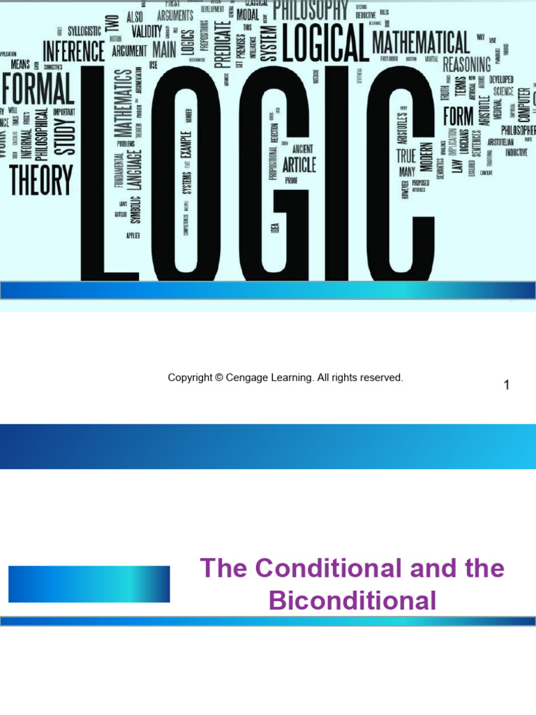 6 LOGIC 3 - The Conditional and The Biconditional | PDF | If And Only ...
