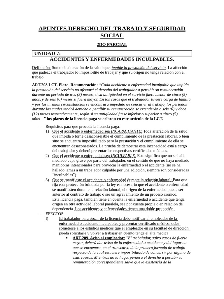 APUNTES DERECHO DEL TRABAJO Y SEGURIDAD SOCIAL | PDF | Derecho laboral ...