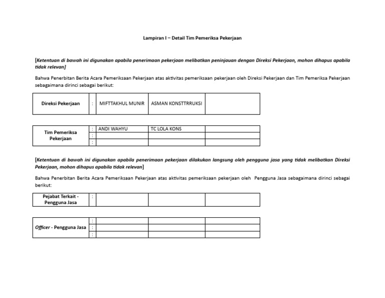 Lampiran BAPP | PDF