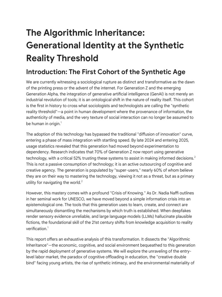 Generative AI's Impact On Youth | PDF | Artificial Intelligence ...