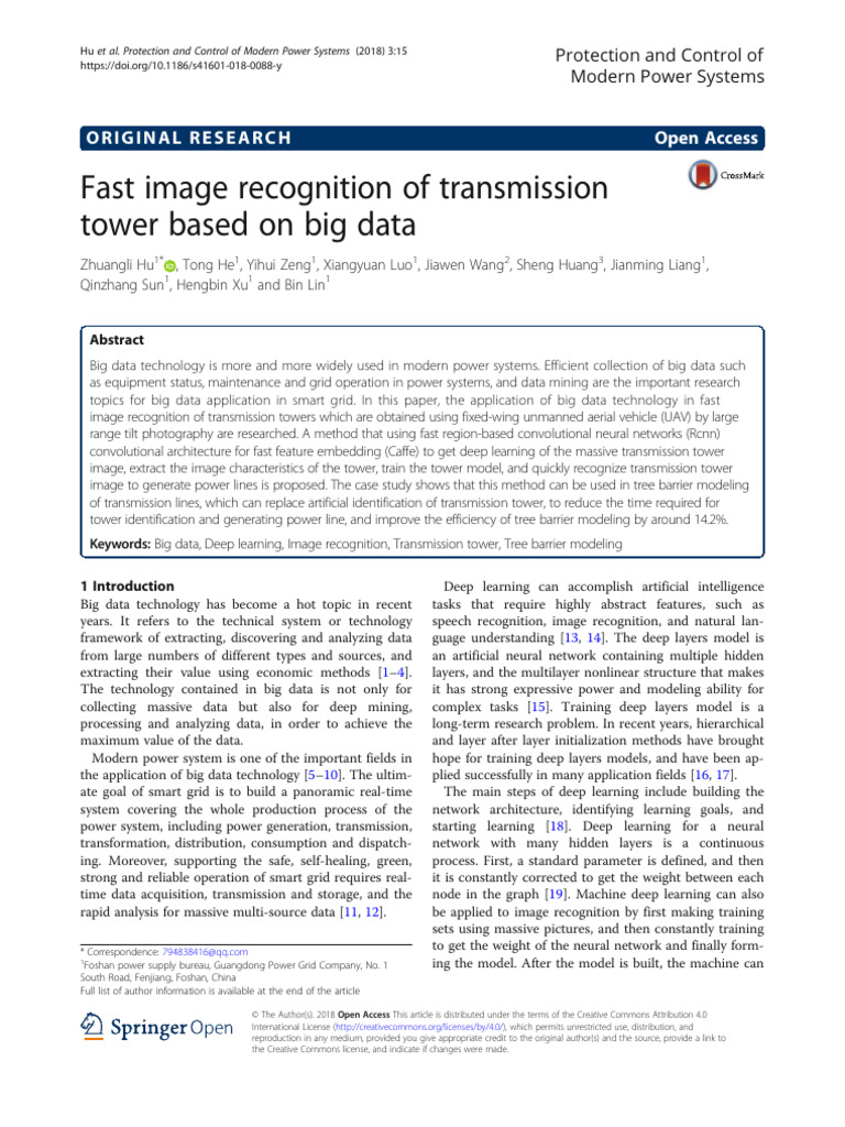 Fast Image Recognition of Transmission Tower Based | PDF | Deep ...