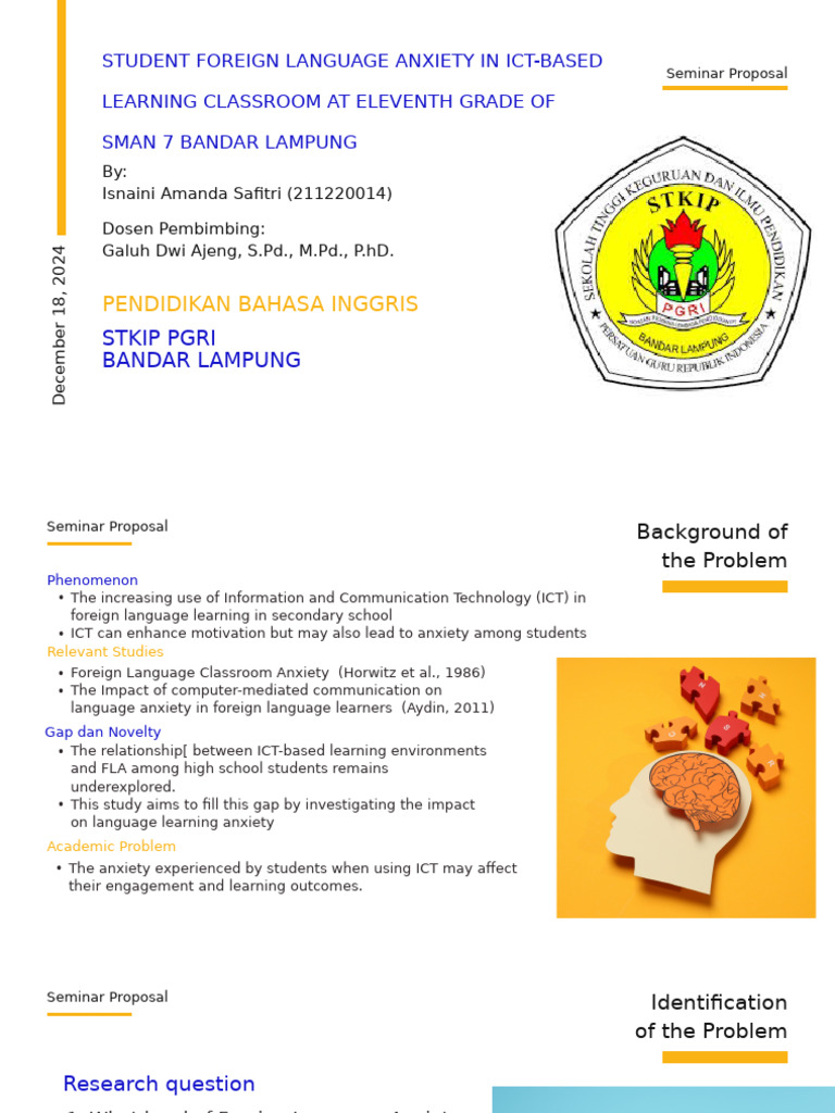 Students Foreign Language Anxiety | PDF | Educational Technology ...