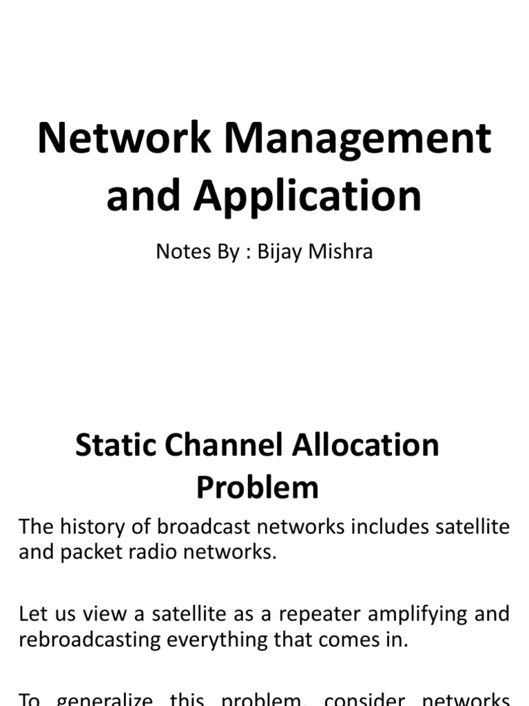 Static Channel Allocation in Networks | PDF | Internet Protocol Suite ...