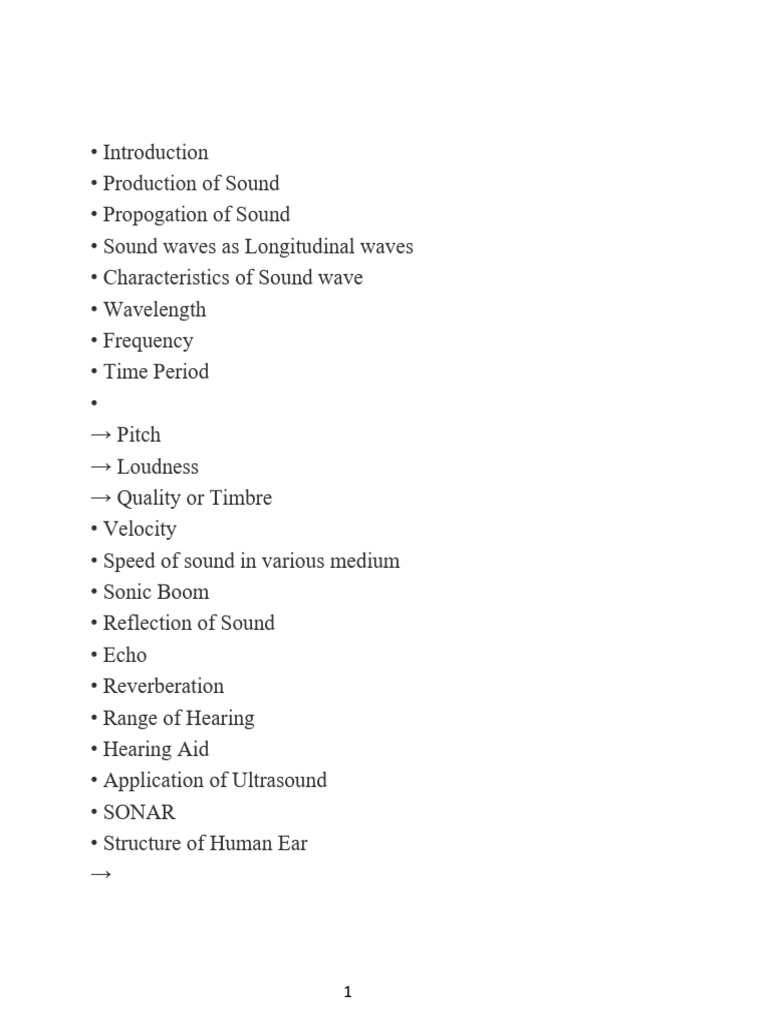 Study Material and Notes of Ch-11 Class 9th | PDF | Sound | Frequency