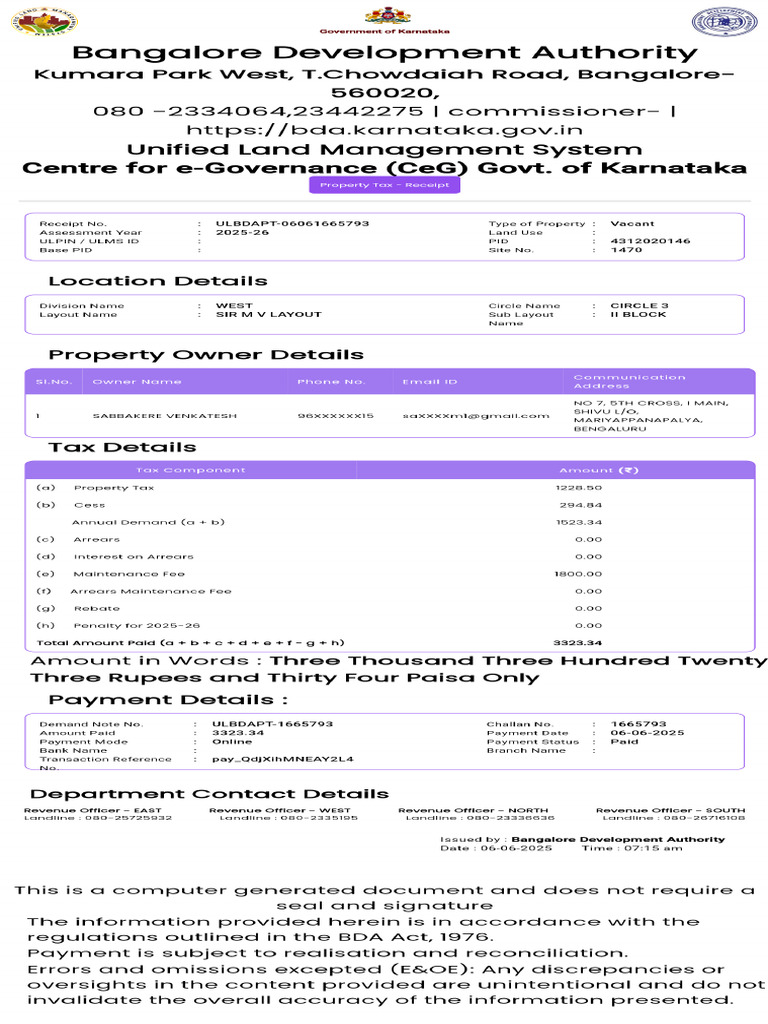 Demand Receipt | PDF