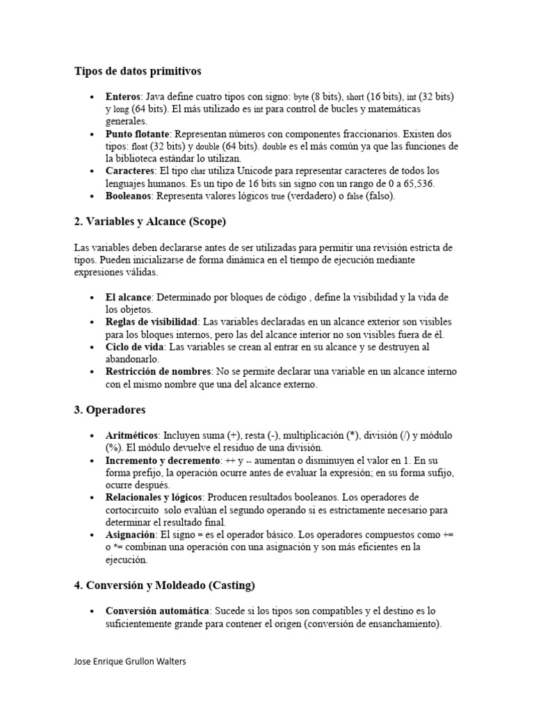 Resumen 2 | PDF | Poco | Tipo de datos