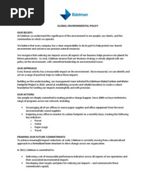 Global Environmental Policy