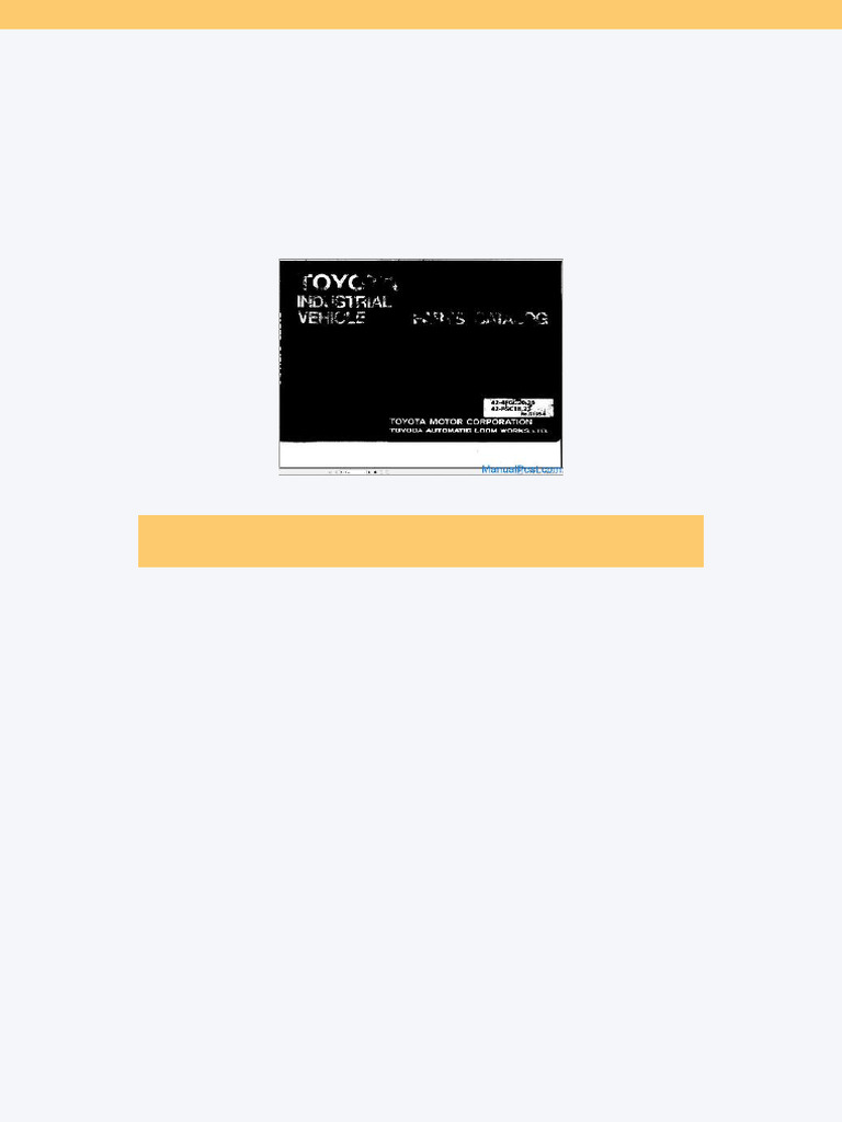 Toyota Forklift 42 4fgc20!42!4fgc25 42 Fgc18 42 Fgc23 Parts Catalog | PDF
