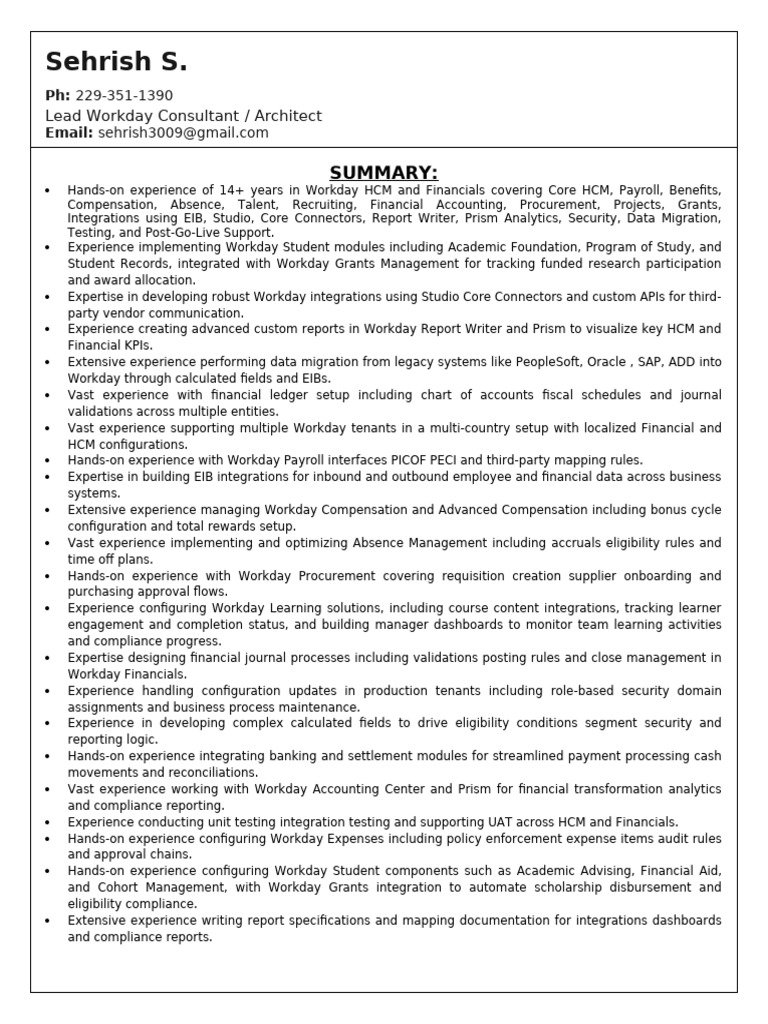 Sehrish S Resume | PDF | Accounts Payable | Cloud Computing