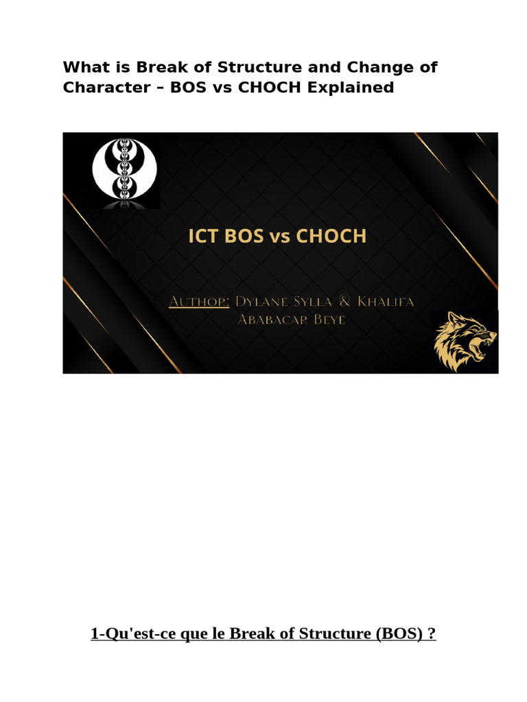 11-ICT BOS Vs CHOCH | PDF