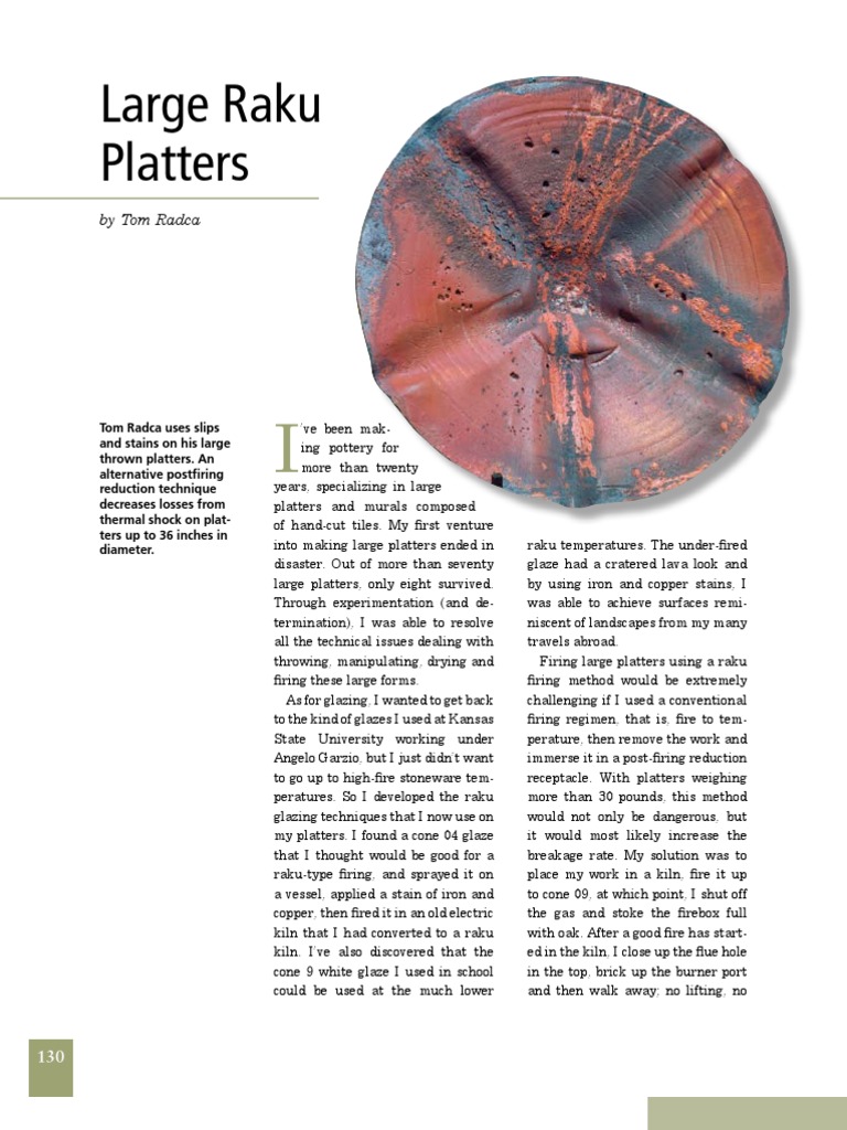 Raku Techniques for Large Platters | PDF