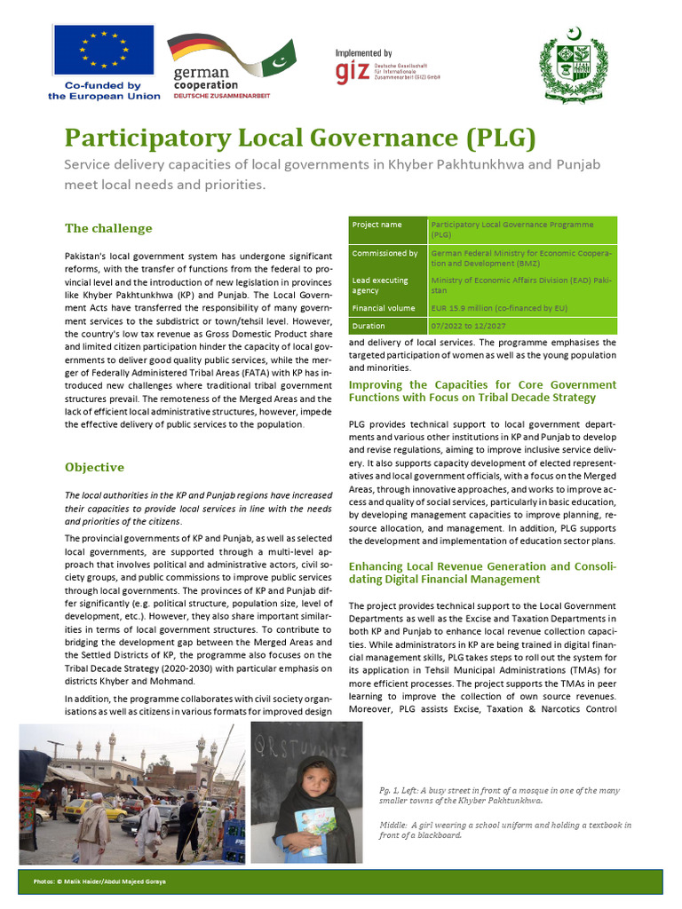 Participatory Local Governance | PDF | Economies