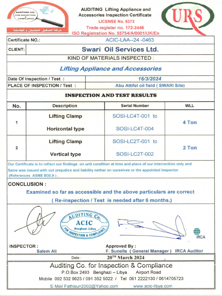 Swari Certificate 00463 March 2024 | PDF