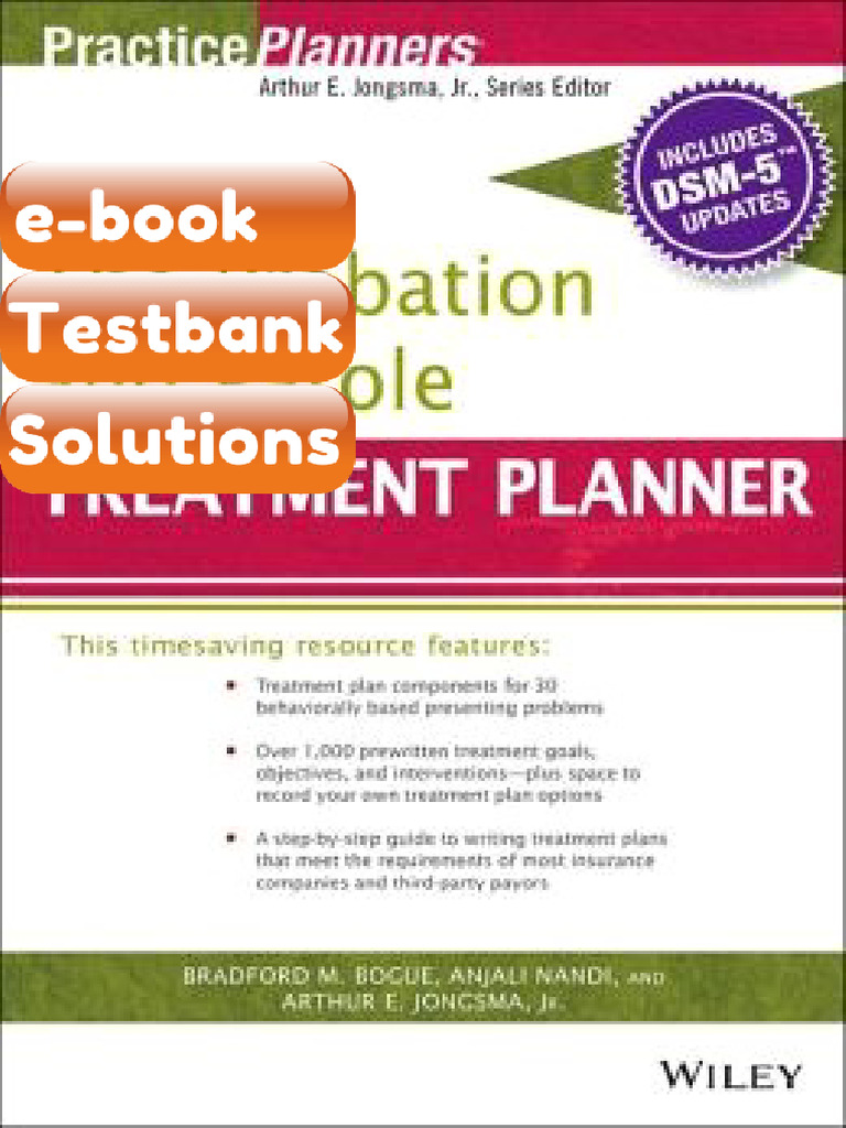 Testbank for the Probation and Parole Treatment Planner With DSM 5 ...