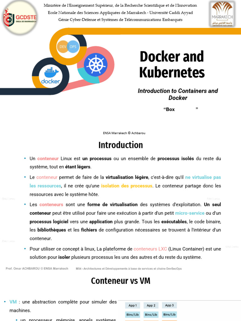 Chapitre3 - Introduction To Containers and Docker | PDF ...