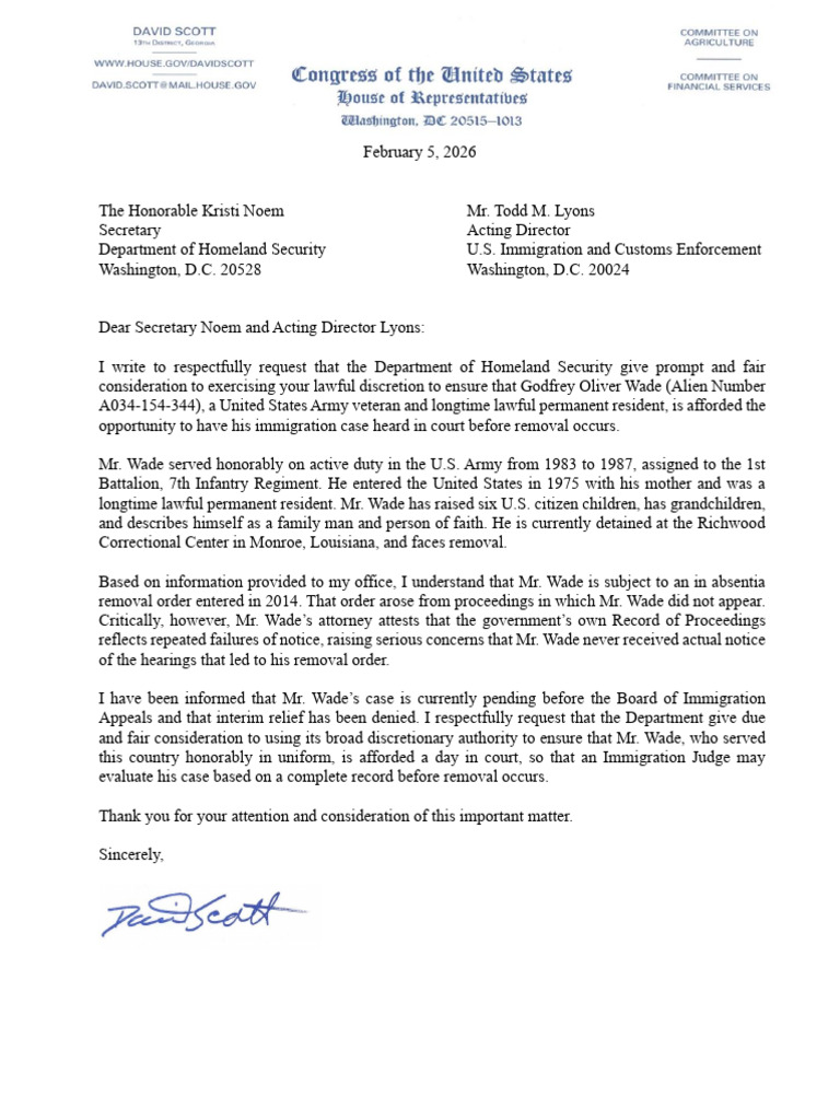 2026.2.5 Final Letter To Dhs Requesting Wade Seen in Court | PDF
