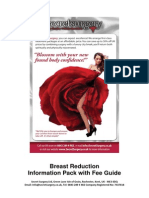 Breast Reduction Information Pack with Fee Guide