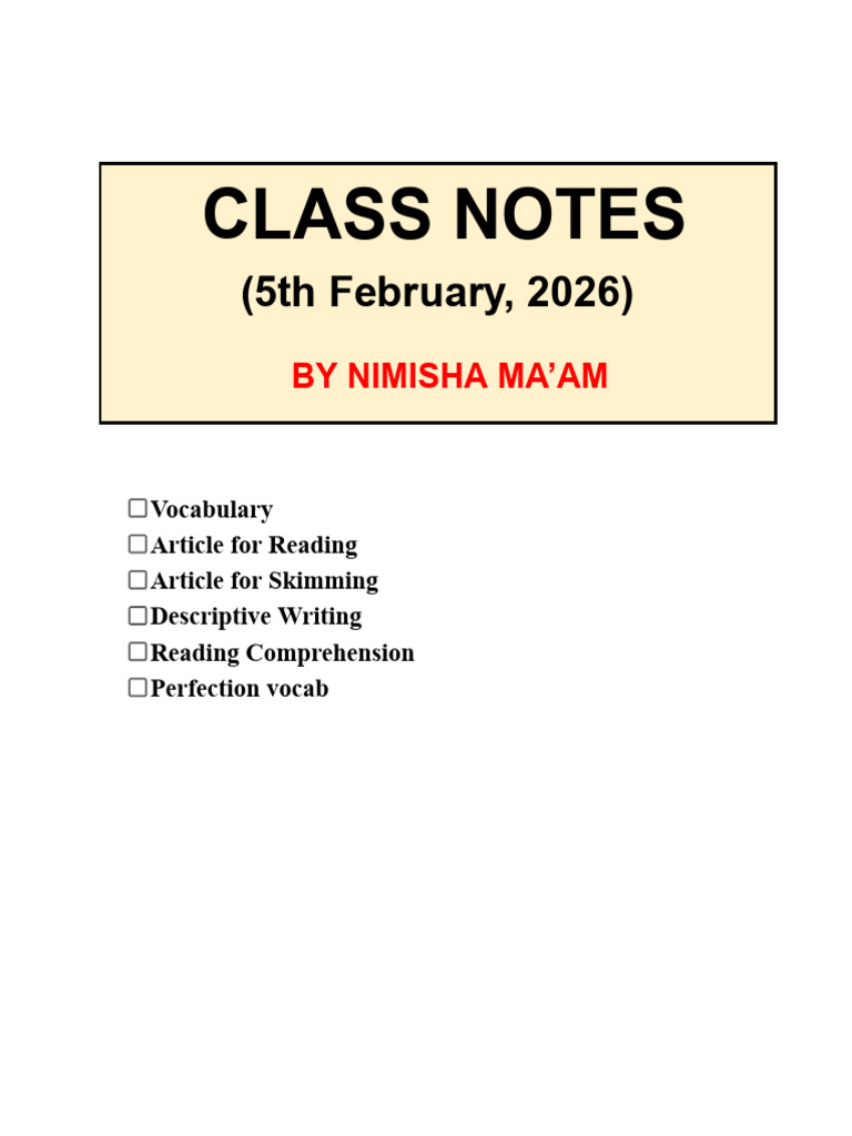 Class Notes (5th Feb, 2026) | PDF | Social Engineering (Security ...