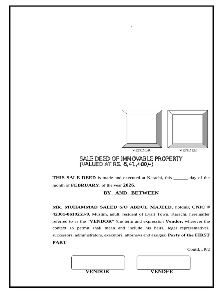 Sale Deed Marium Bai | PDF | Common Law | Property Law