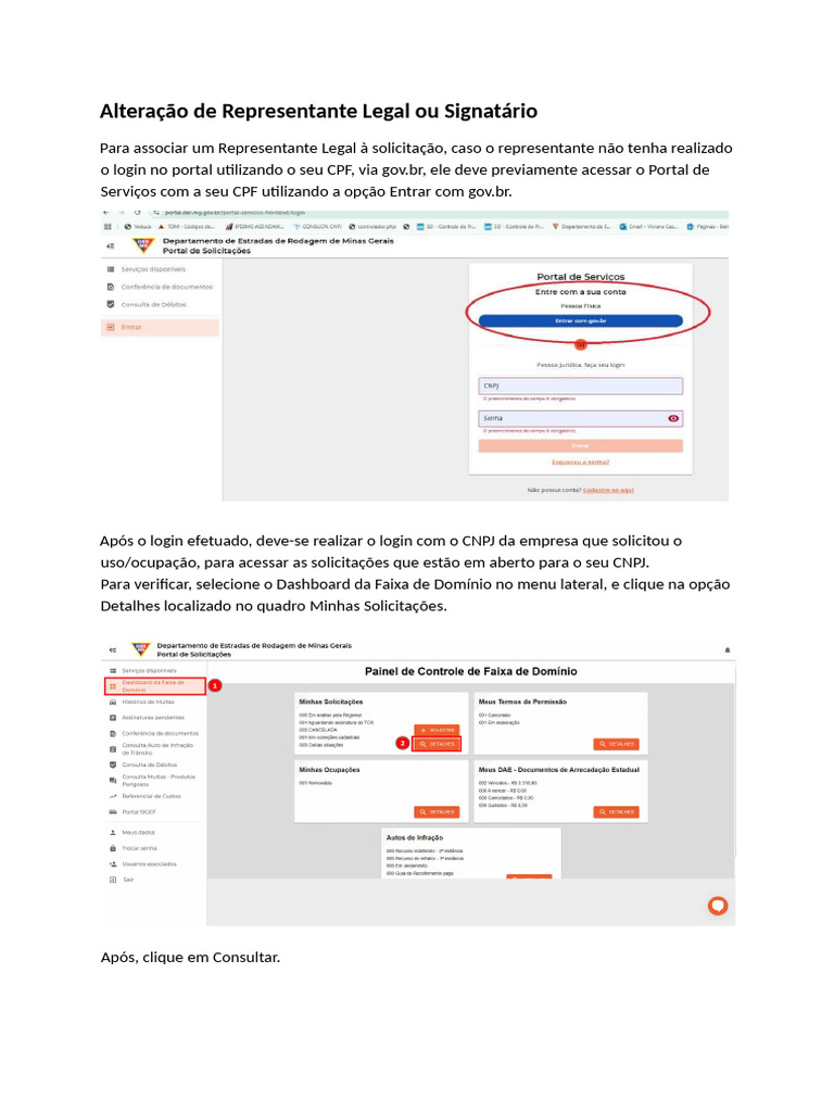 Alterando Signatário e Assinando Termo No Portal | PDF