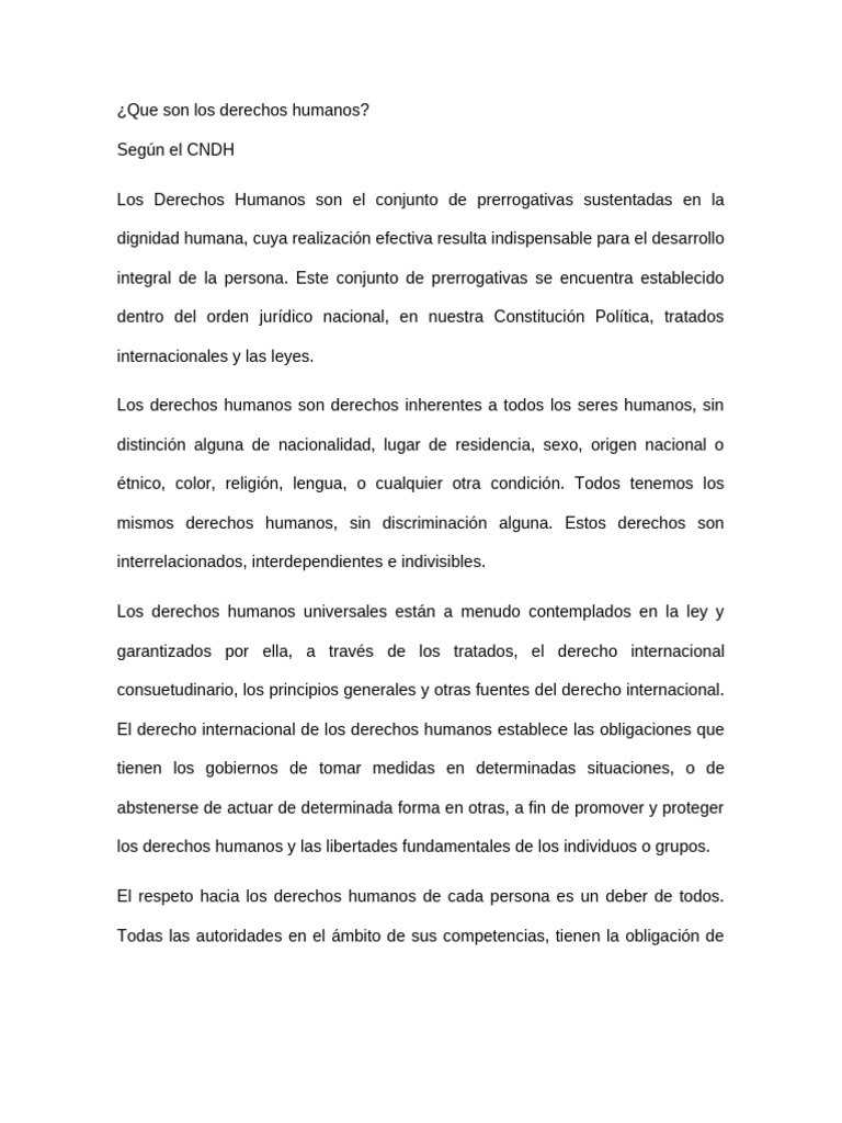 Que Son Los Derechos Humanos | PDF | Derechos humanos | Naciones Unidas