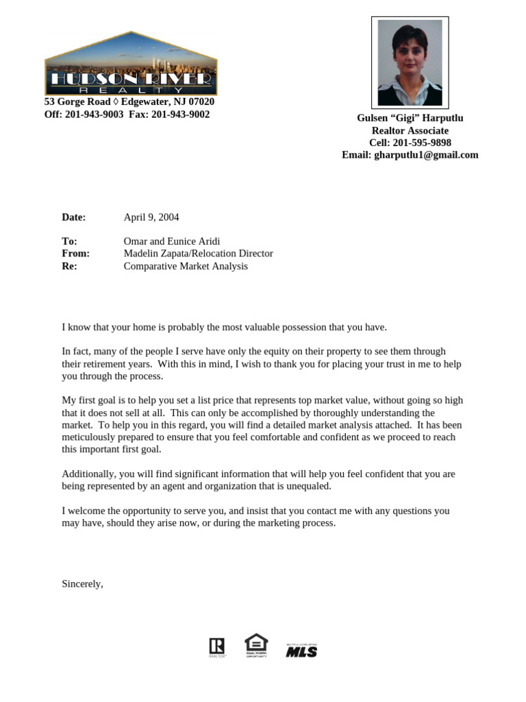 Presentation Introduction Letter CMA (Gulsen) | PDF