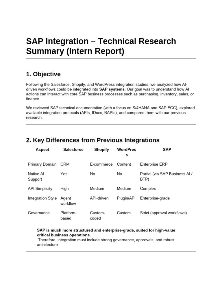 SAP Integration (1) | PDF | Computing | Information Technology