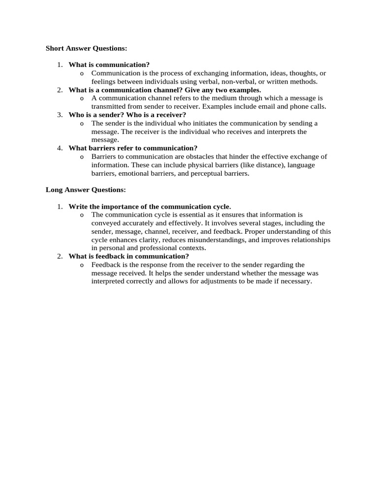 Question and Answer For IT | PDF | Communication | Outsourcing