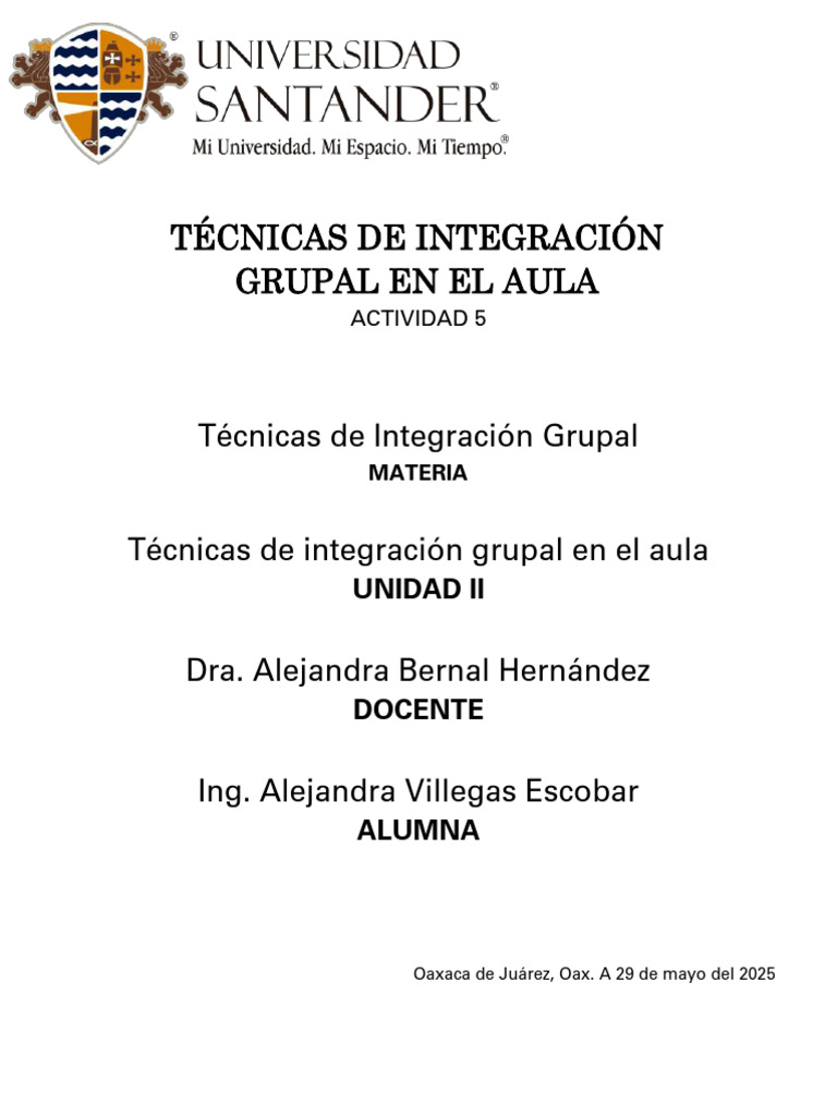 Técnicas de Integración Grupal en El Aula | PDF | Las emociones ...